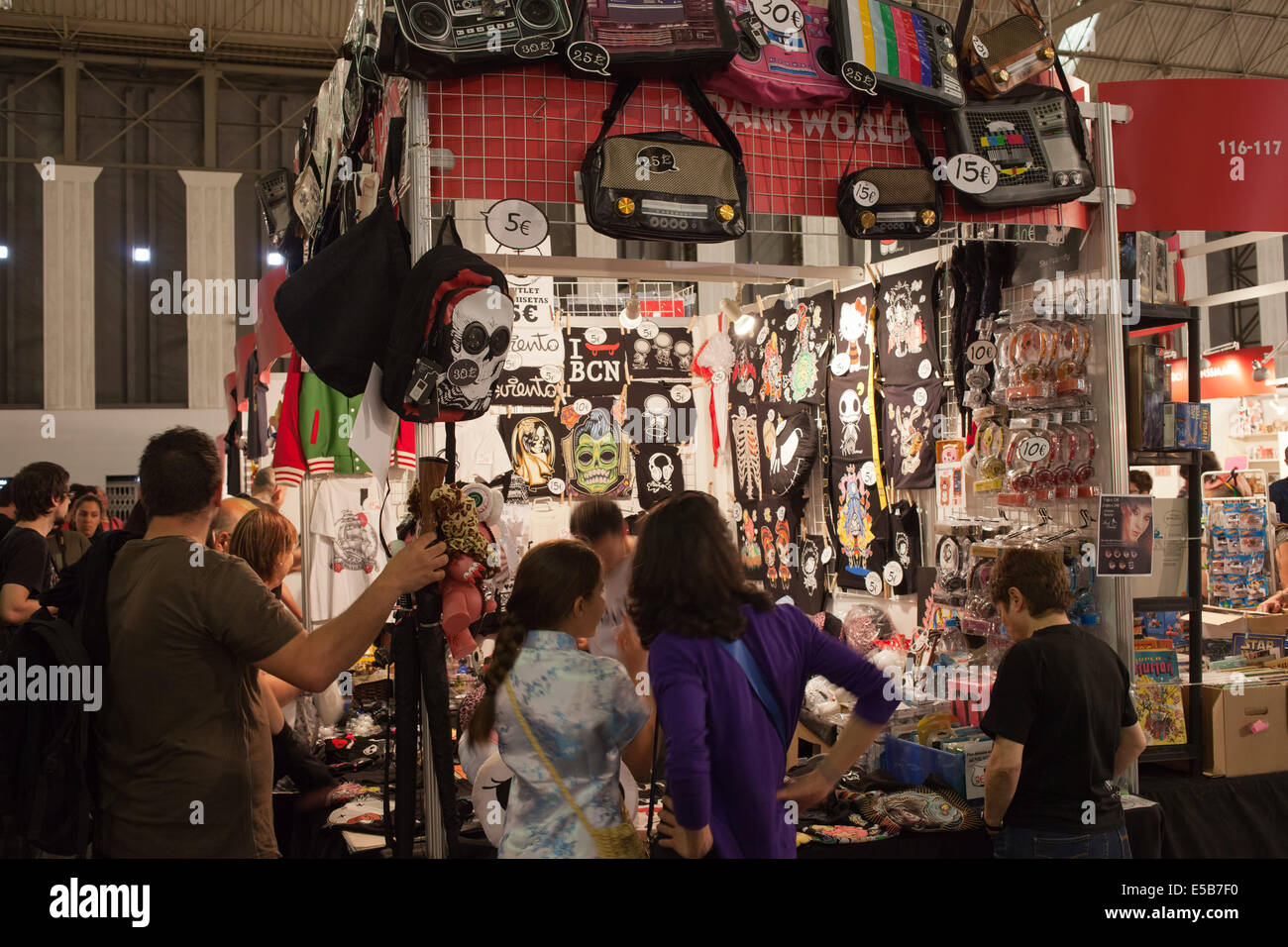 Dark-World-Gadget-Shop Barcelona International Comic Fair am 17. Mai 2014 in Barcelona, Katalonien, Spanien. Stockfoto