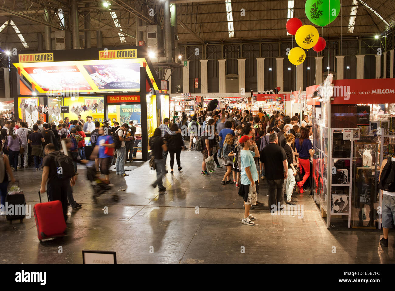 Fans besuchen die Internationale Comic-Messe Barcelona am 17. Mai 2014 in Barcelona, Katalonien, Spanien. Stockfoto
