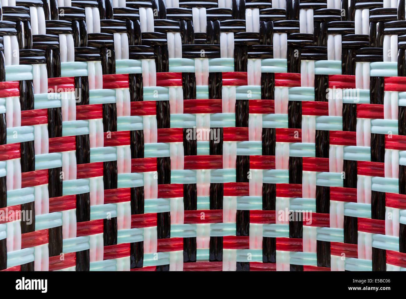 Detail von einem Plastikstuhl Stockfoto