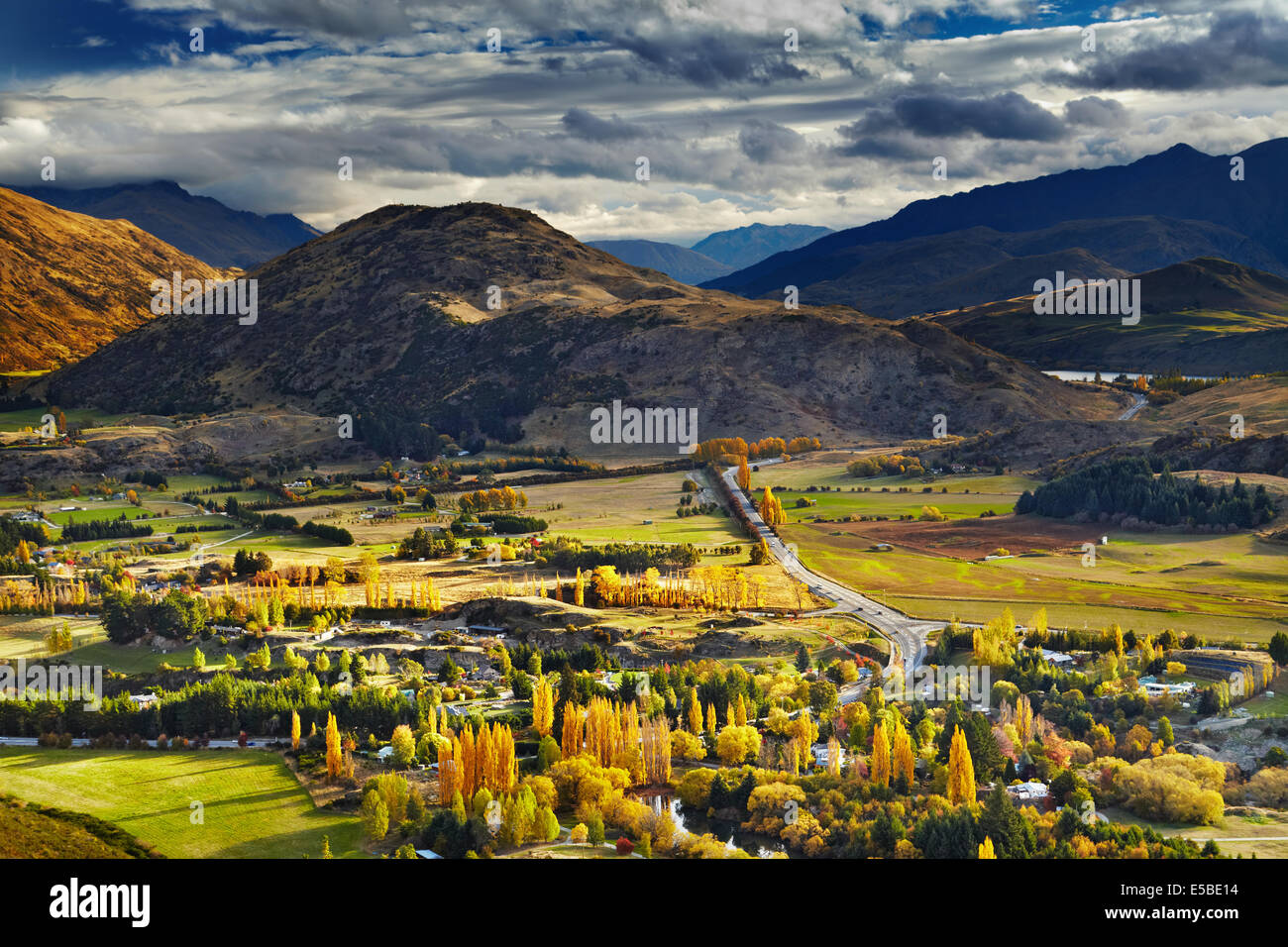 Berglandschaft, in der Nähe von Queenstown, Neuseeland Stockfoto