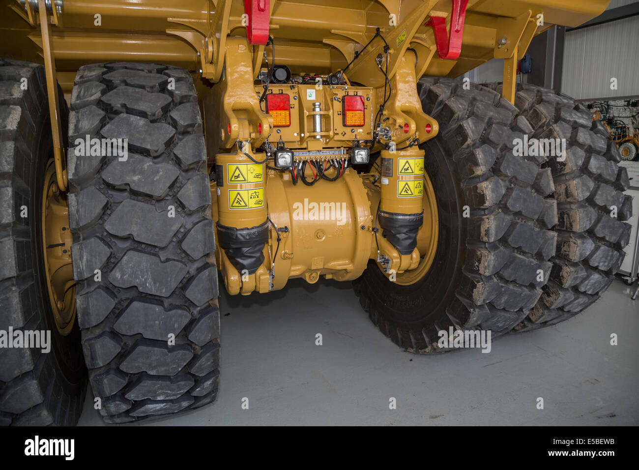 Ein Bild von einem großen gelben Kipper Stockfoto