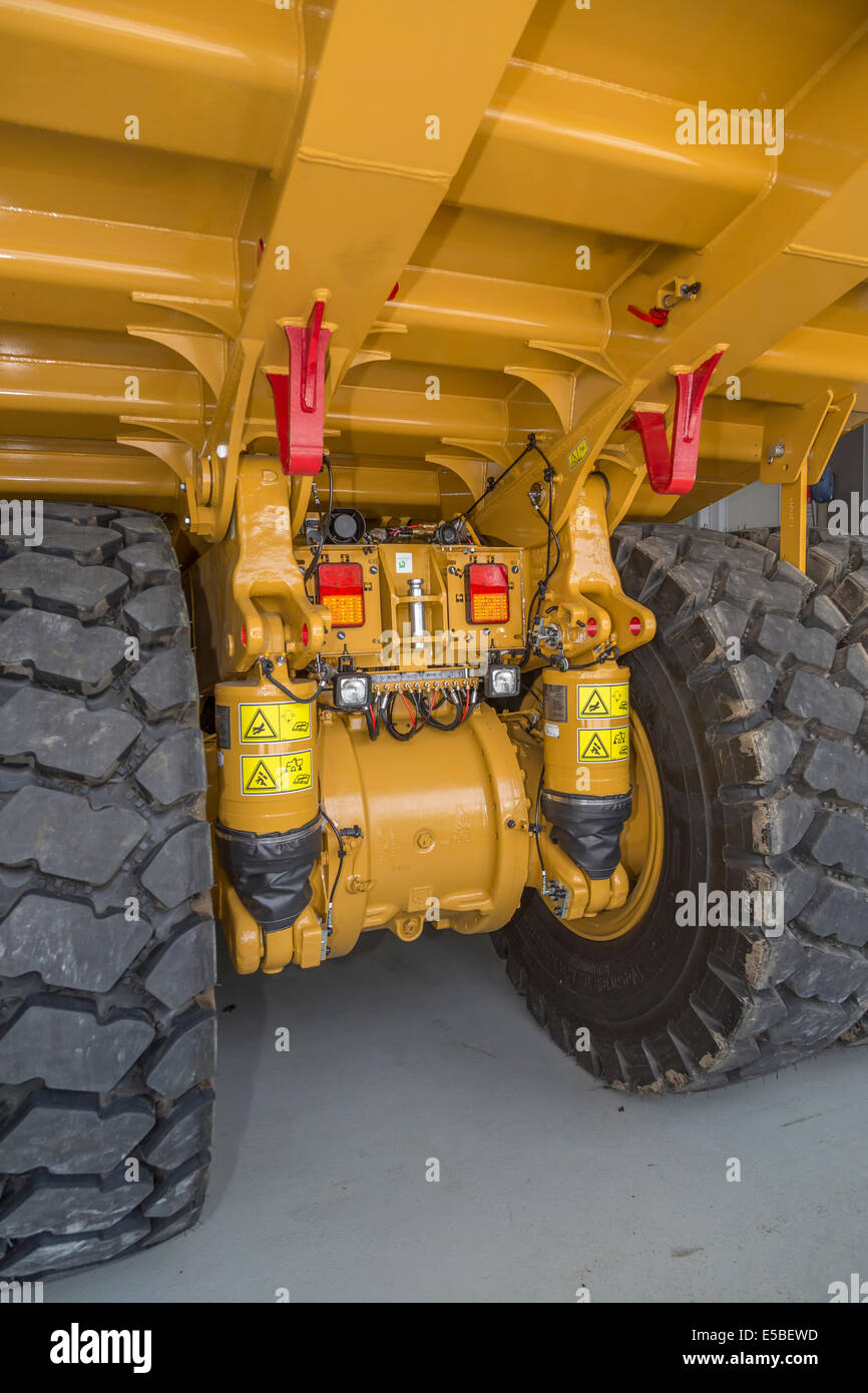 Ein Bild von einem großen gelben Kipper Stockfoto