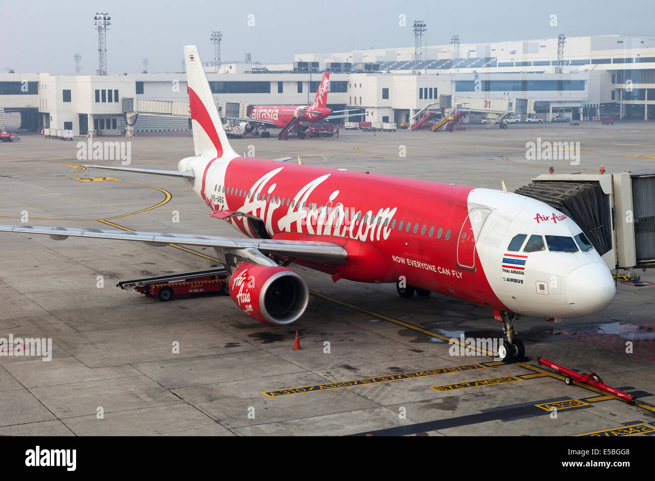 Air Asia Flugzeug am Don Mueang International Airport, Bangkok, Thailand Stockfoto