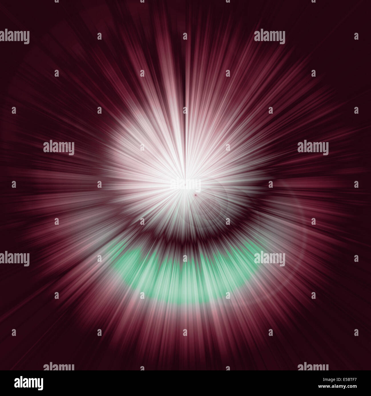 Starburst auf Lichtstrahl gradient Hintergrund Stockfoto