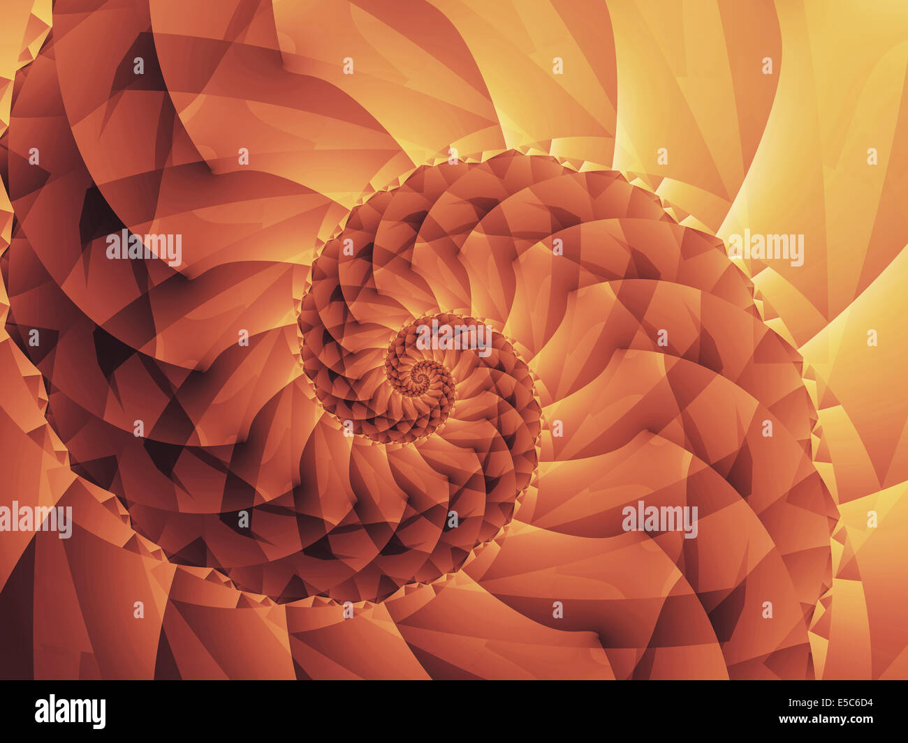Wabe Spirale digitale Kunst abstrakt Hintergrund Stockfoto