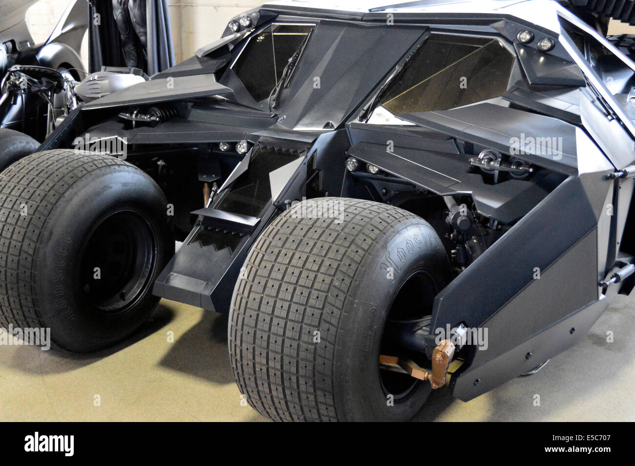 Auto aus dem Batman-Film-Franchise im Warner Bros Studio in Burbank, Los Angeles. Stockfoto