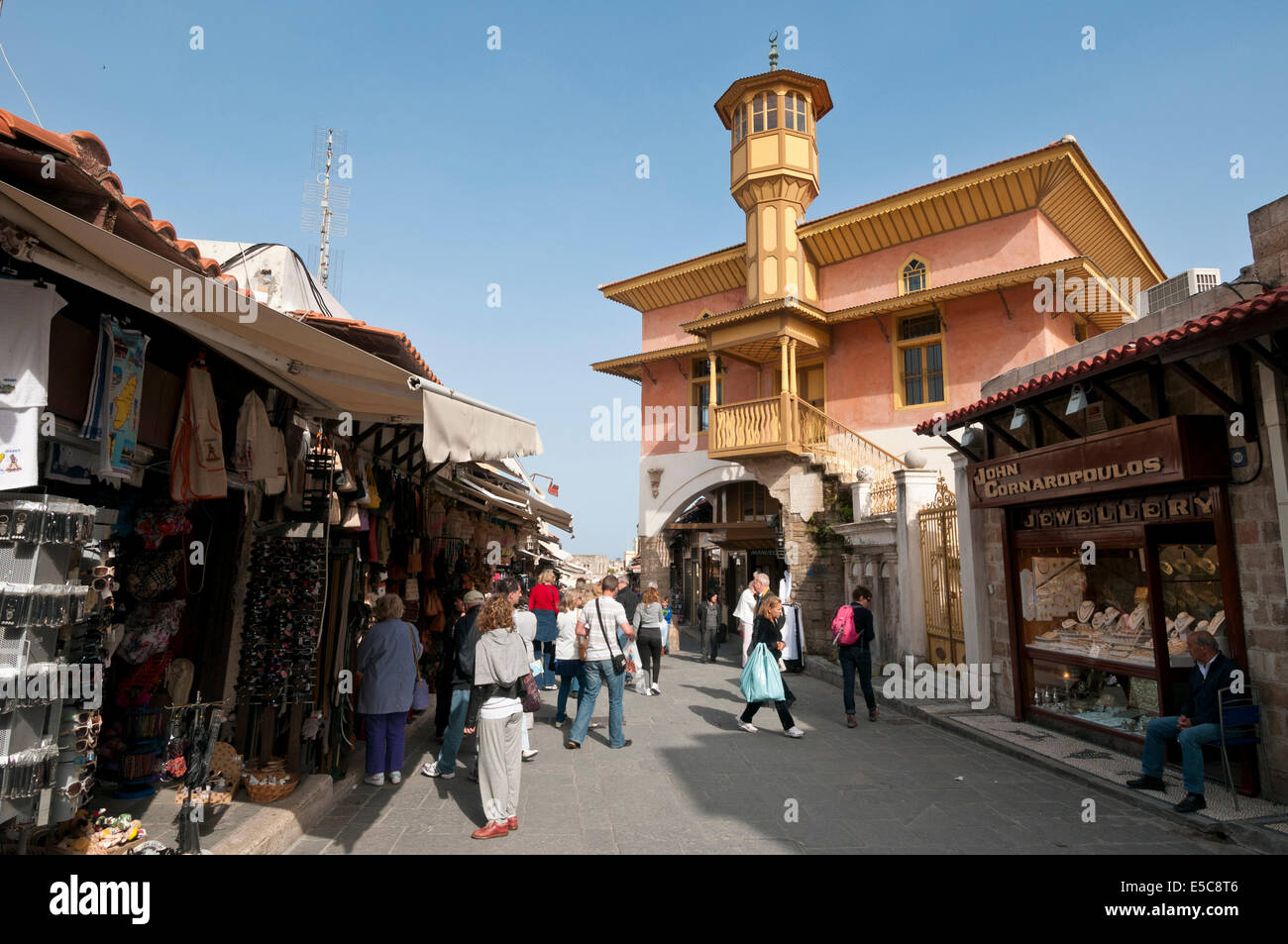 Osmanische Ära Mehmet Aga Moschee auf Sokratous Straße Rhodos Griechenland Stockfoto