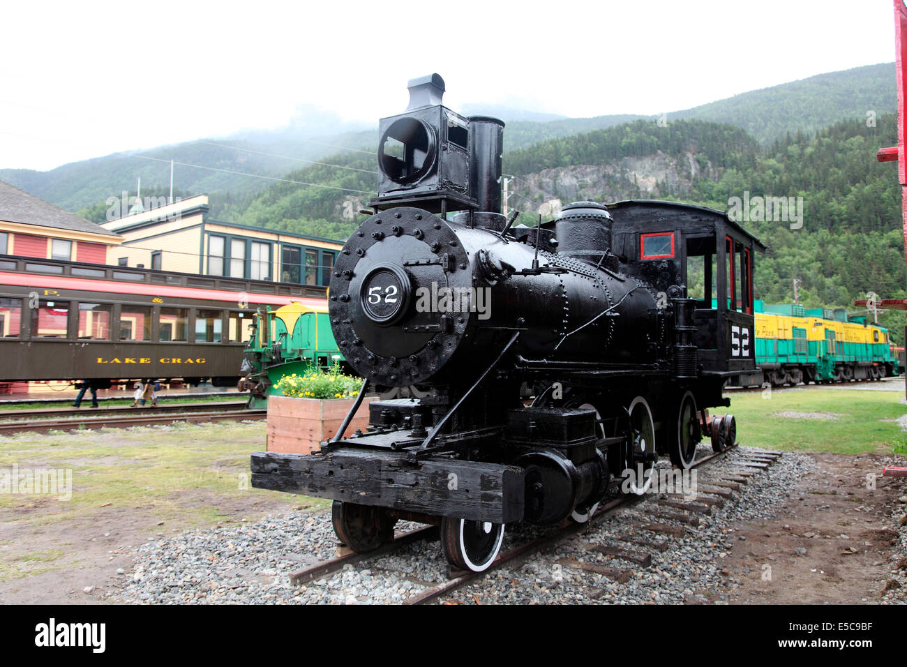White Pass and Yukon Railway 19. Jahrhunderts Dampfmaschine Stockfoto