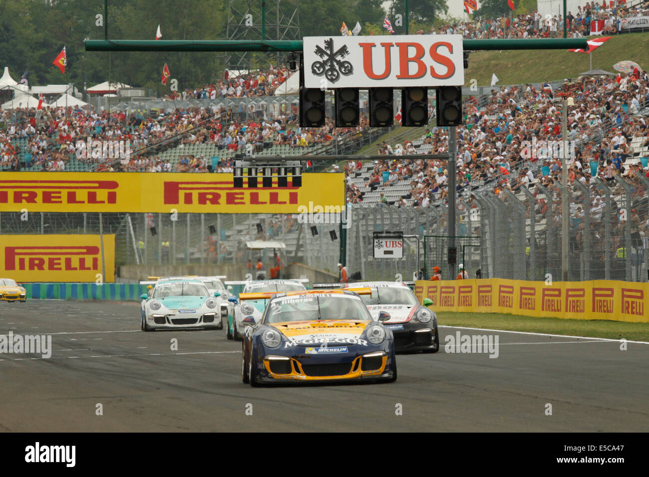 Magyorod, Hungaroring, Ungarn. 27. Juli 2014. Porsche Mobil 1 Supercup Rennserie am Hungaroring. Bildnachweis: Piotr Zajac/Alamy Live-Nachrichten Stockfoto