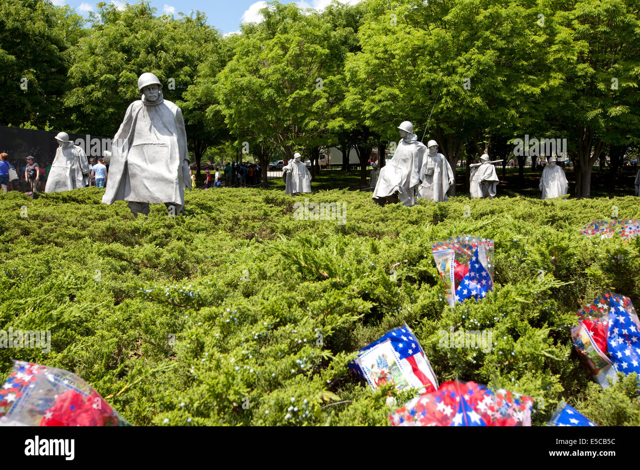 WASHINGTON D.C. - 25. Mai 2014: Skulpturen am Koreakrieg Veterans Memorial in Washington DC. Das Denkmal wurde am 27 Juli eingeweiht, Stockfoto