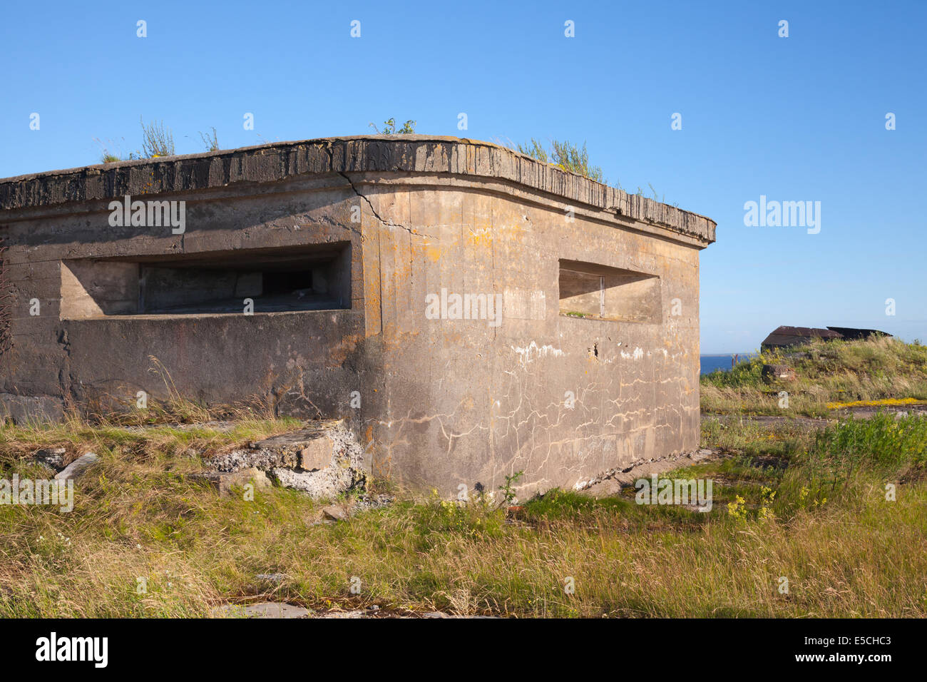 Alten Betonbunker Totleben Fort Insel in Russland Stockfoto