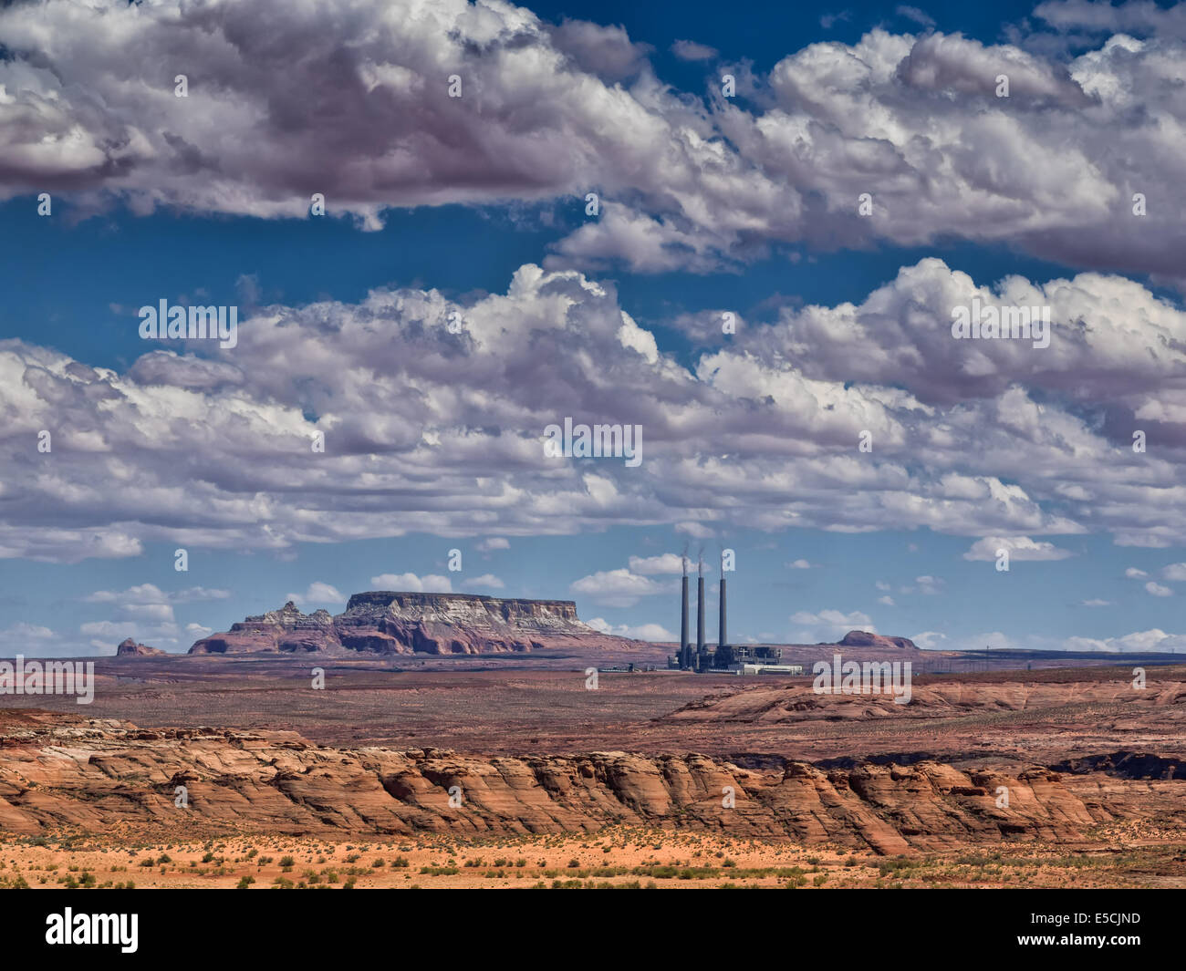Navajo Generating Station Dampf Kohle befeuerte Anlage in der Nähe von Page, Arizona Stockfoto