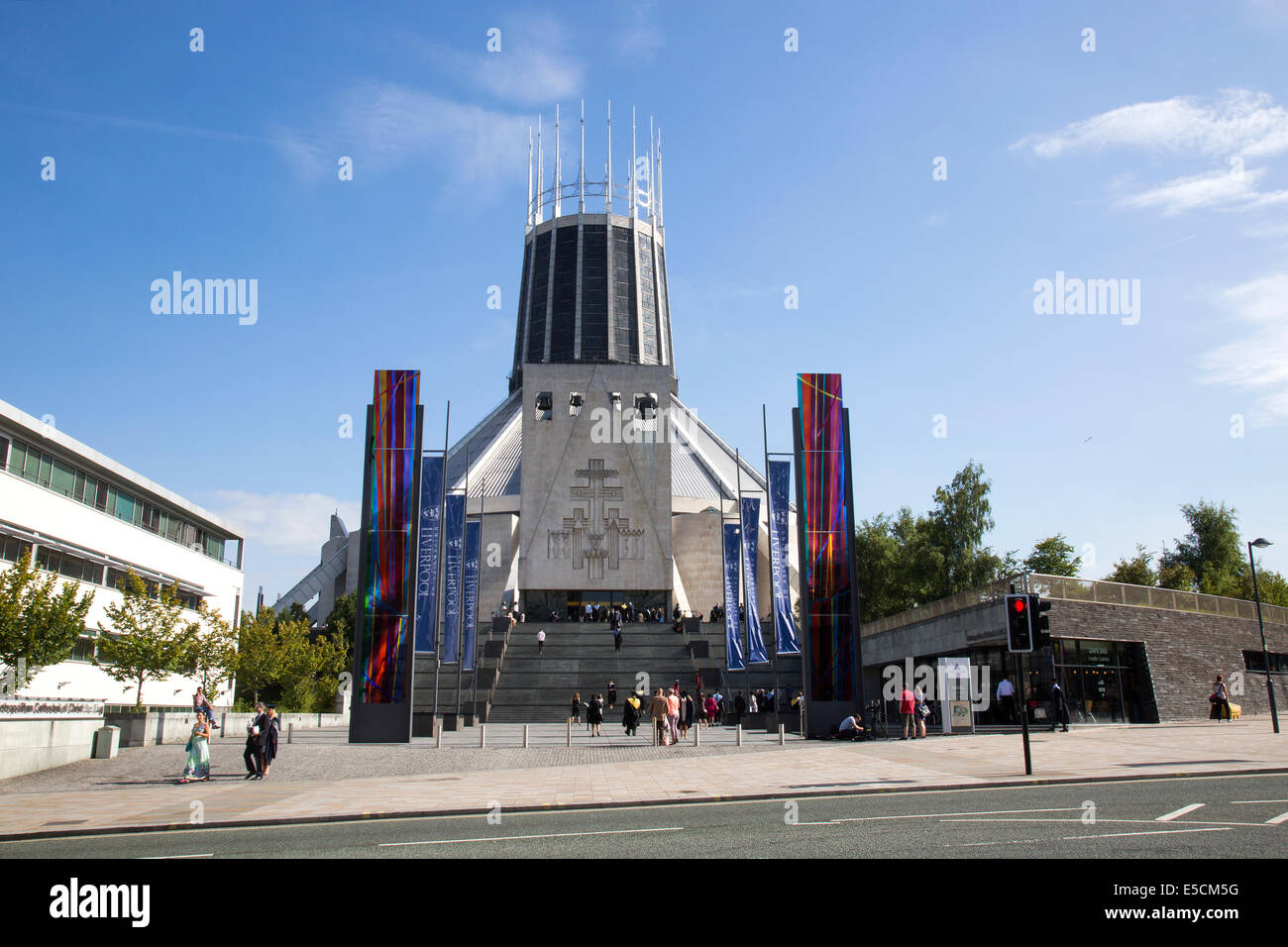 Metropolitan Kathedrale von Christus dem König ist die Kathedrale der römisch-katholischen Erzdiözese von Liverpool in Liverpool, England. Stockfoto