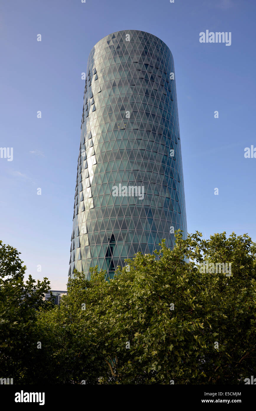 Westhafen Tower, Frankfurt Am Main, Hessen, Deutschland Stockfoto