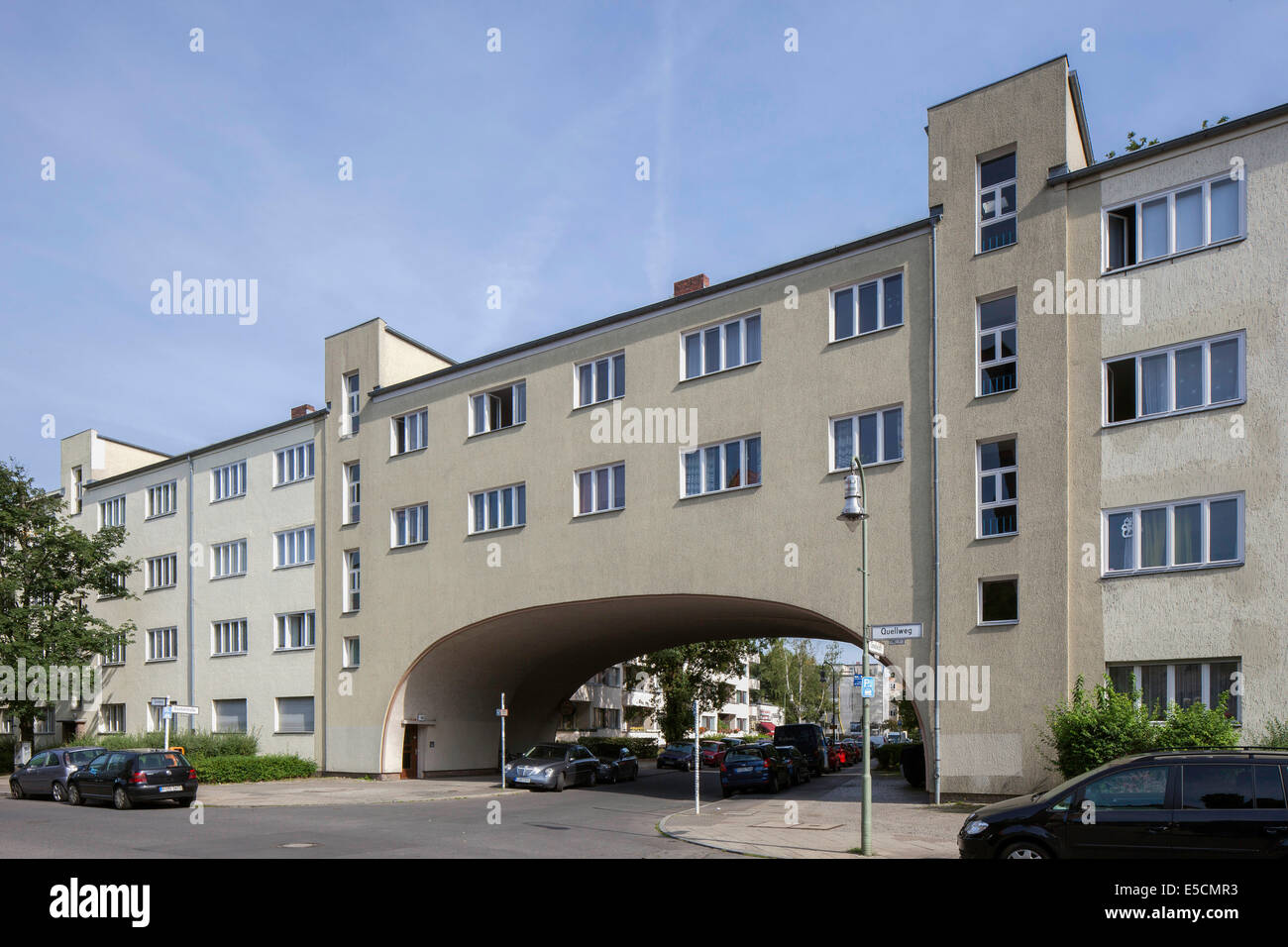 Großsiedlung Siemensstadt Wohnsiedlung, moderne, neue Sachlichkeit, UNESCO-Weltkulturerbe, Charlottenburg-Nord, Berlin Stockfoto