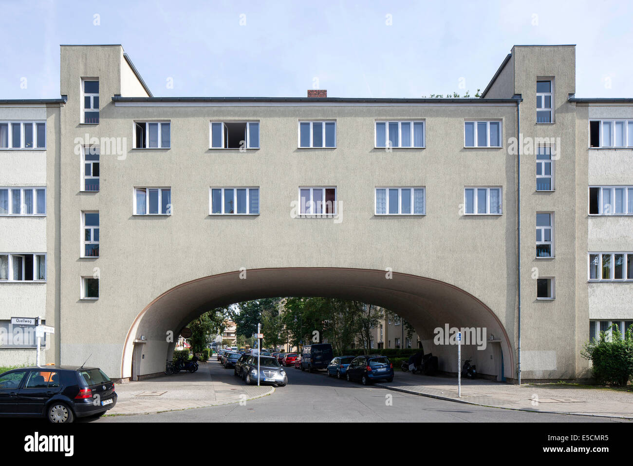 Großsiedlung Siemensstadt Wohnsiedlung, moderne, neue Sachlichkeit, UNESCO-Weltkulturerbe, Charlottenburg-Nord, Berlin Stockfoto