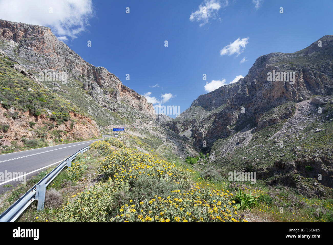 Kourtaliotiko Schlucht, Megalopotamos Fluss, Rethymno, Kreta, Griechenland Stockfoto