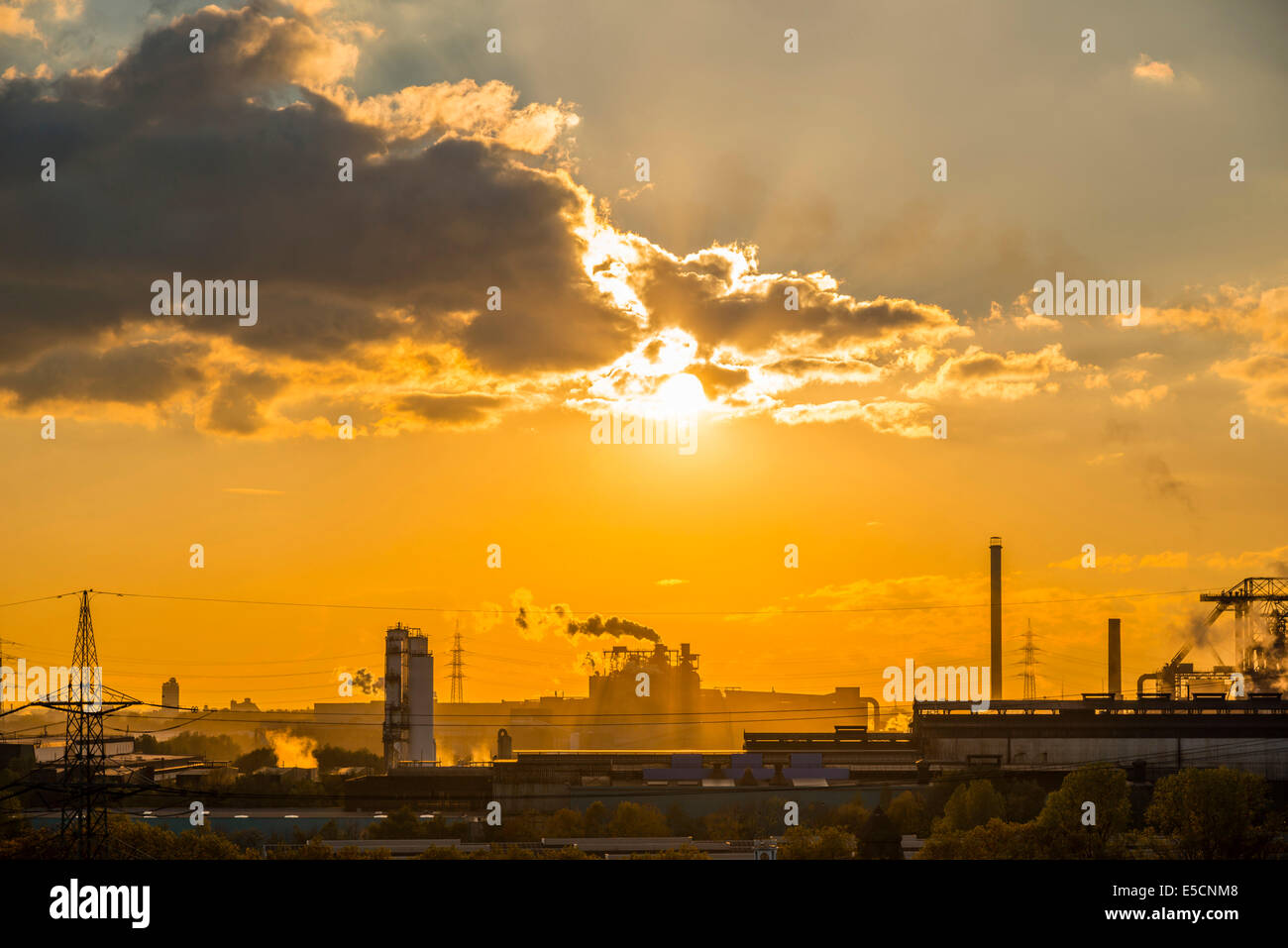 Kraftwerk Huckingen, Hüttenheim, Duisburg, Ruhrgebiet, Nordrhein-Westfalen, Deutschland Stockfoto