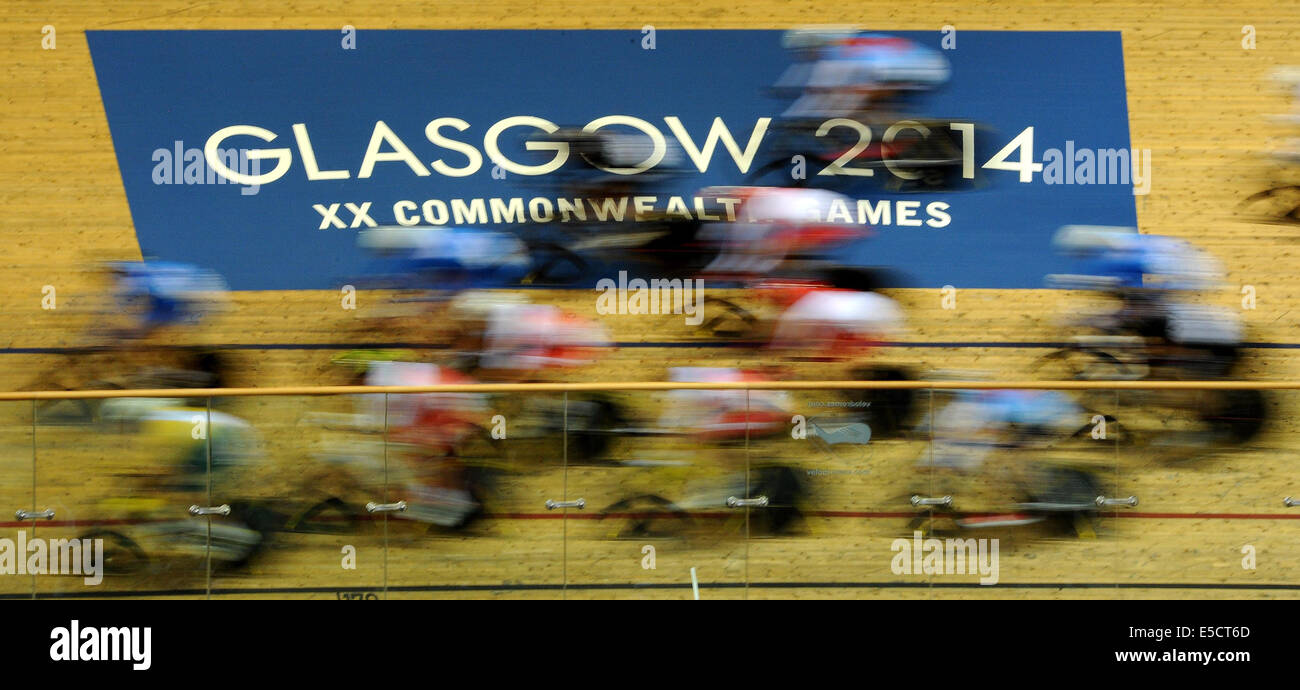 SIR CHRIS HOY VELODROM Radsport SIR CHRIS HOY VELODROME GLASGOW Schottland 27. Juli 2014 Stockfoto