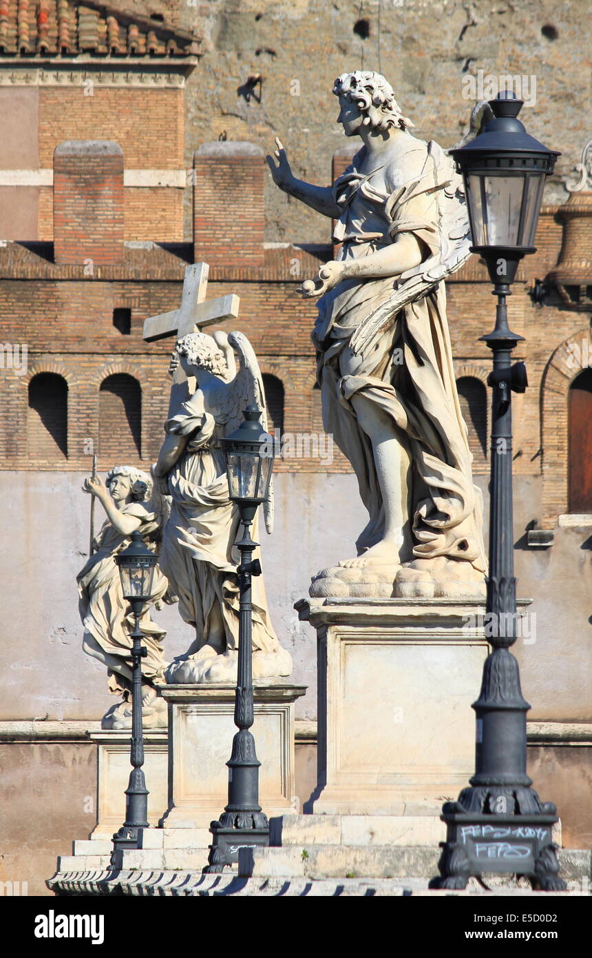 Der heilige Engel Brücke in Rom, Italien Stockfoto