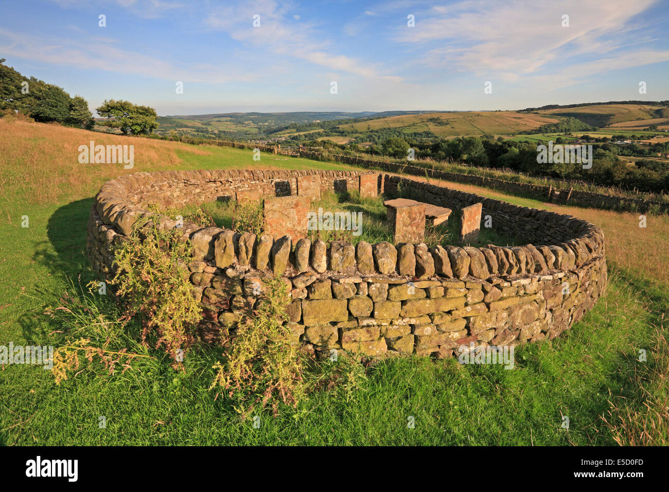 Die Riley Graves, Eyam Pest Peak District National Park Village, Derbyshire, England, UK. Stockfoto