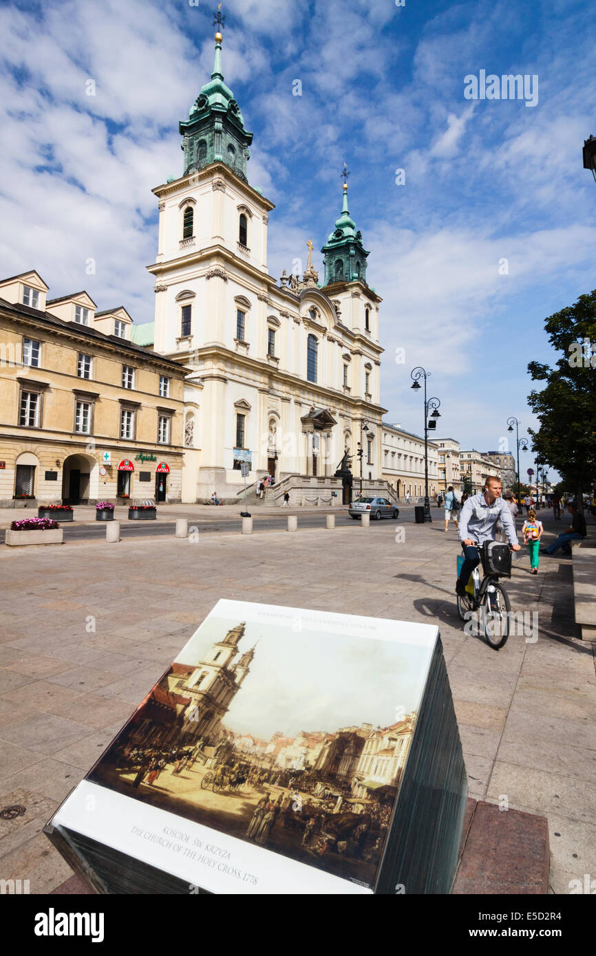 Heilig-Kreuz-Kirche am Krakowskie Przedmiescie. Warschau, Polen Stockfoto