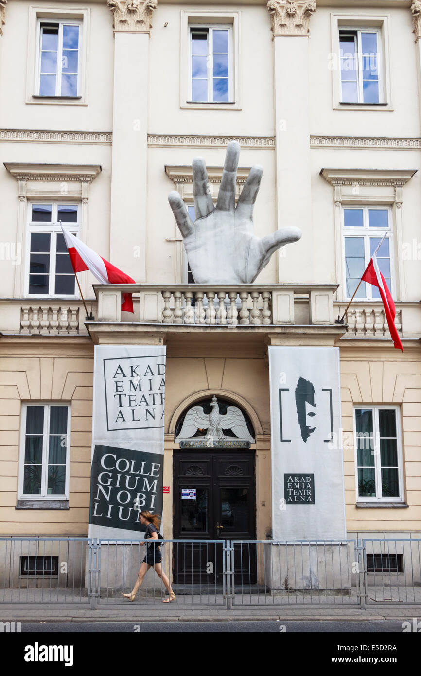 Aleksander Zelwerowicz National Academy of Dramatic Art.  Collegium Nobilium Gebäude, Warschau, Polen. Stockfoto