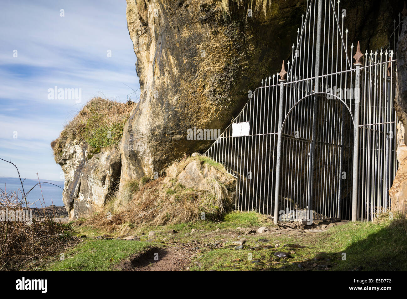 Kings Cave im Machrie auf der Isle of Arran in Schottland. Stockfoto