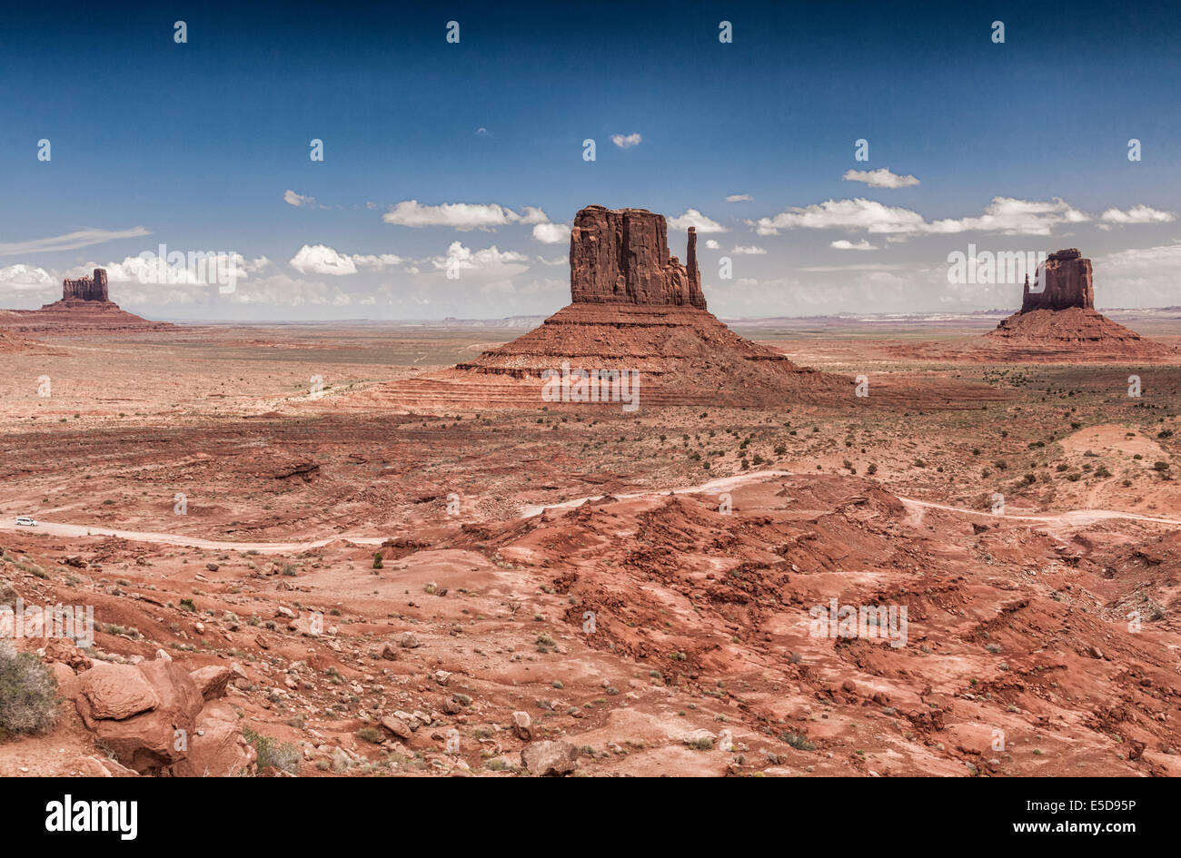 Monument Valley National Park, Arizona und Utah Grenze, USA Stockfoto