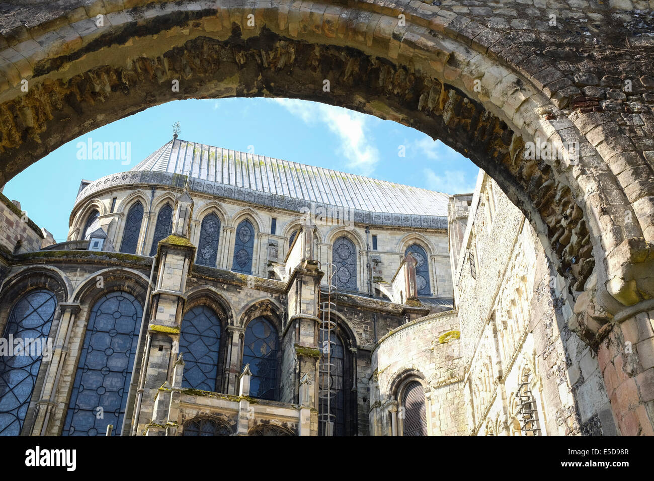 Äußere Detail der Canterbury Kathedrale, Vereinigtes Königreich Stockfoto