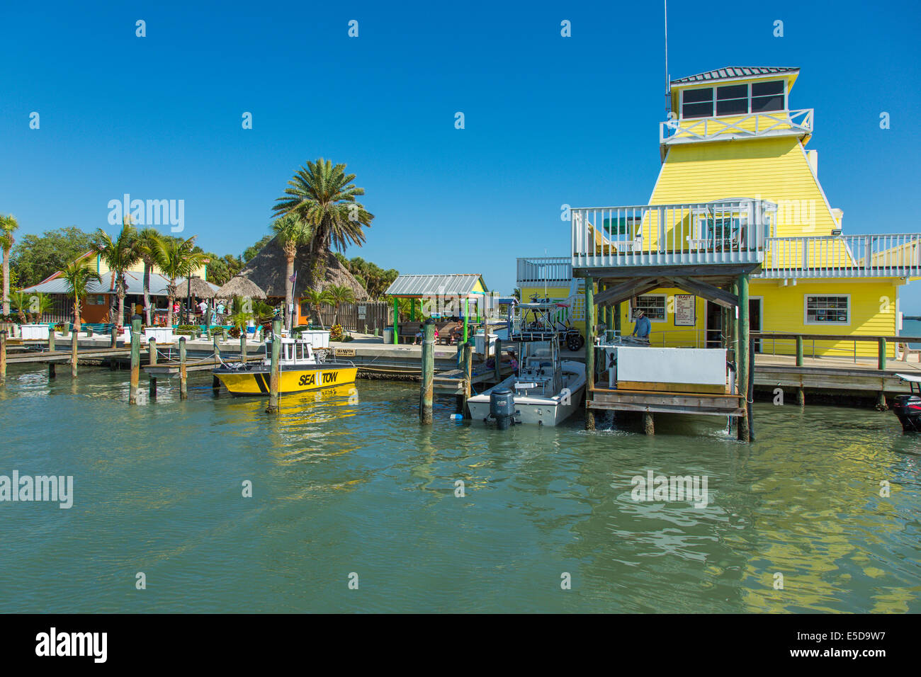 Stump Pass Marina und Grill in auf Lemon Bay Englewood Florida am Golf von Mexiko Stockfoto