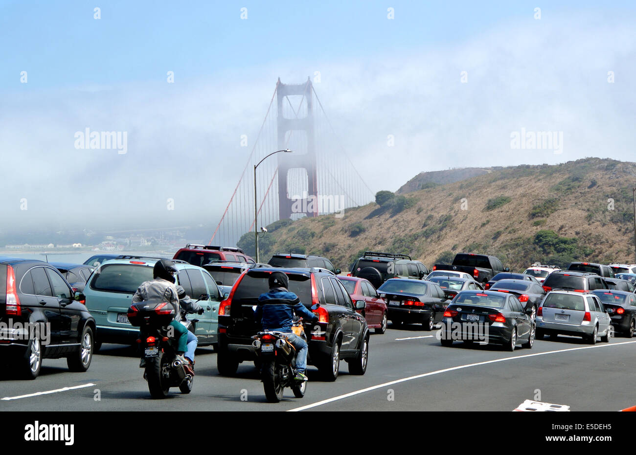 an der Brücke sichert pendeln Verkehr von Marin County, San francisco Stockfoto