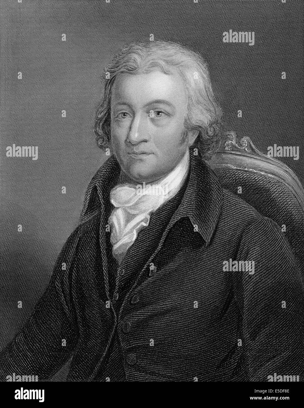 Stahlstich, ca. 1860, Edmund Cartwright, 1743-1823, ein englischer Erfinder, Stockfoto