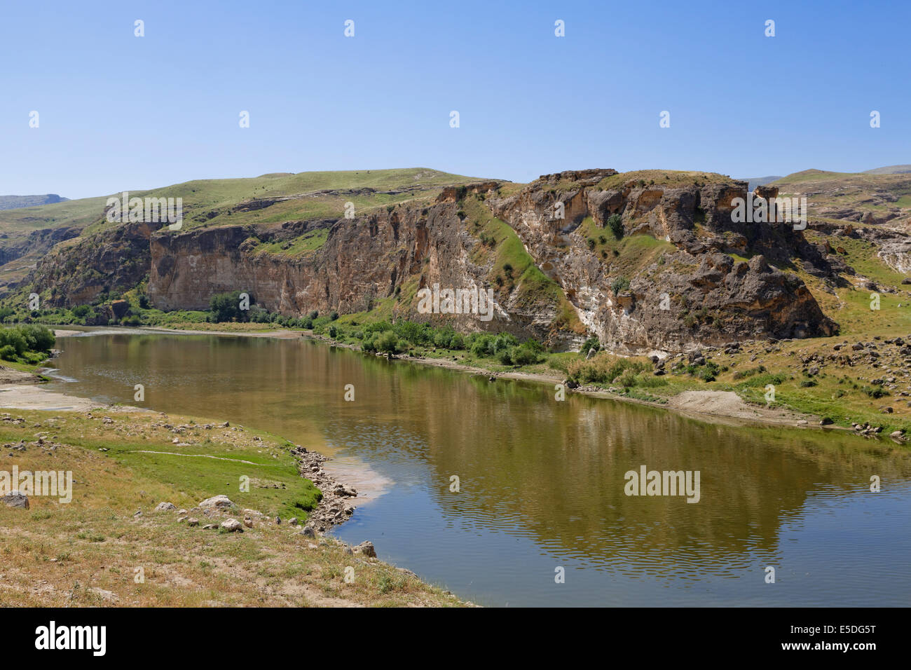 Tigris-Fluss in der Nähe von Hasankeyf, Batman Provinz, Südost-Anatolien-Region, Südostanatolien, Türkei Stockfoto