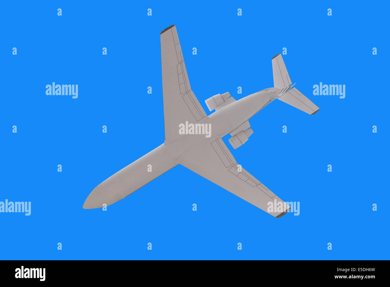Flugzeug, Flugzeug, Modell, isoliert, Flugzeug, Papier, Spielzeug, weiß, Transport, Flugzeuge, Objekt, Luftfahrt, Turbine, Airliner, b Stockfoto