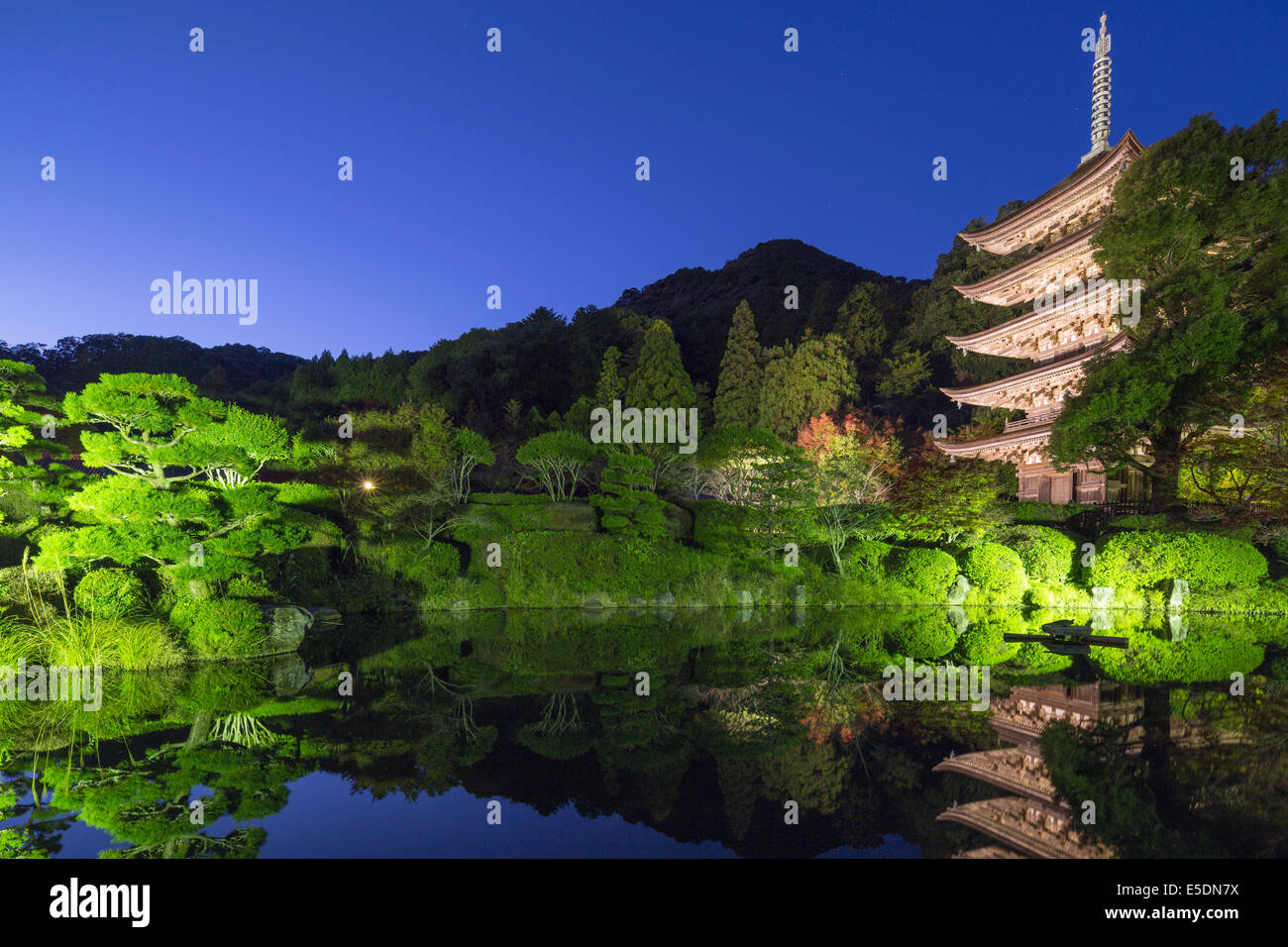 Asien; Japan; Honshu; Yamaguchi; Rurikoji Tempel; 5 Pagode Stockfoto