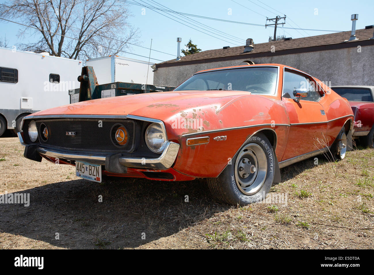 Ein 1971 amerikanische AMC Javelin AMX 401 in Minneapolis, Minnesota, USA. Stockfoto