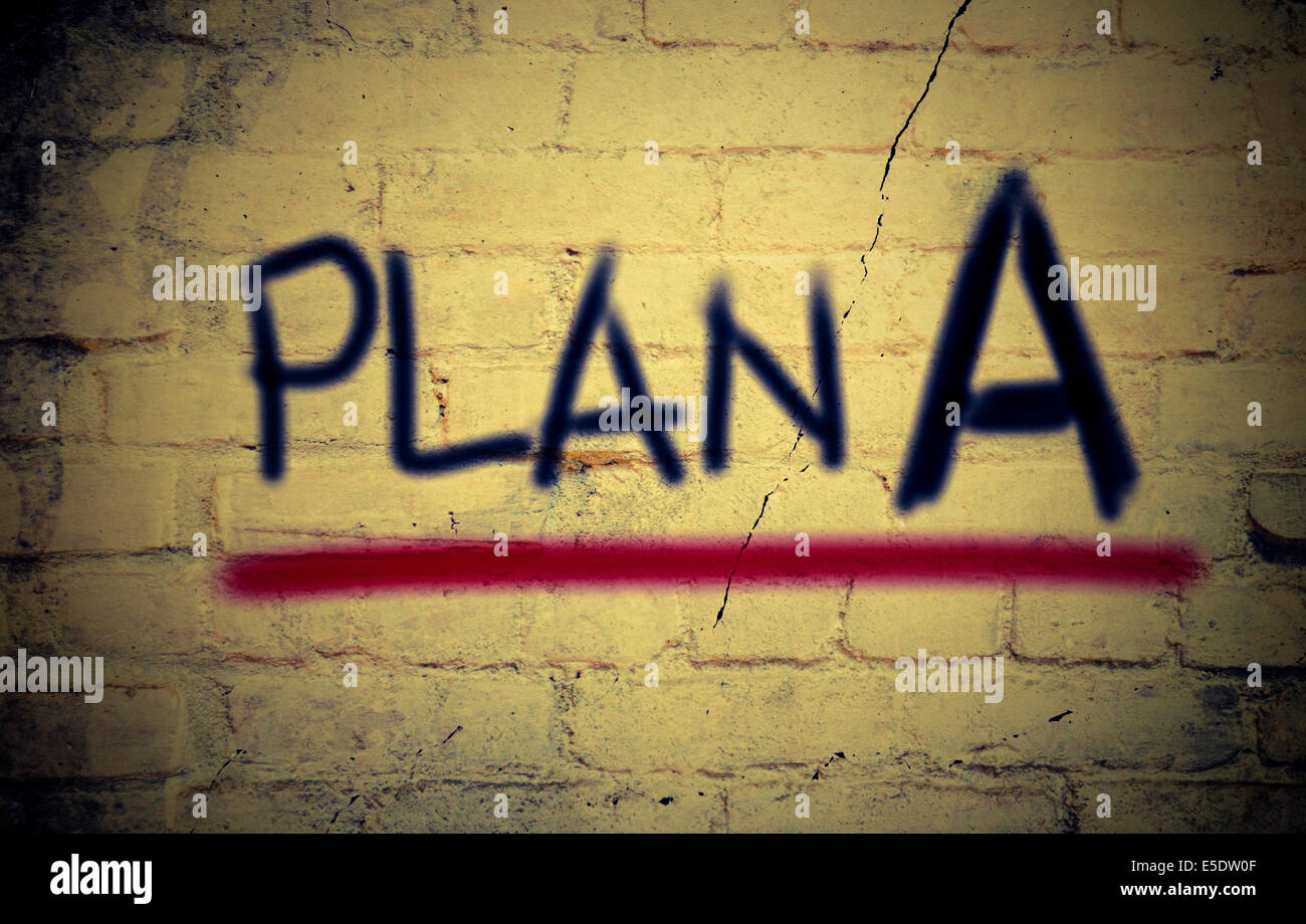 Plan A Konzept Stockfoto