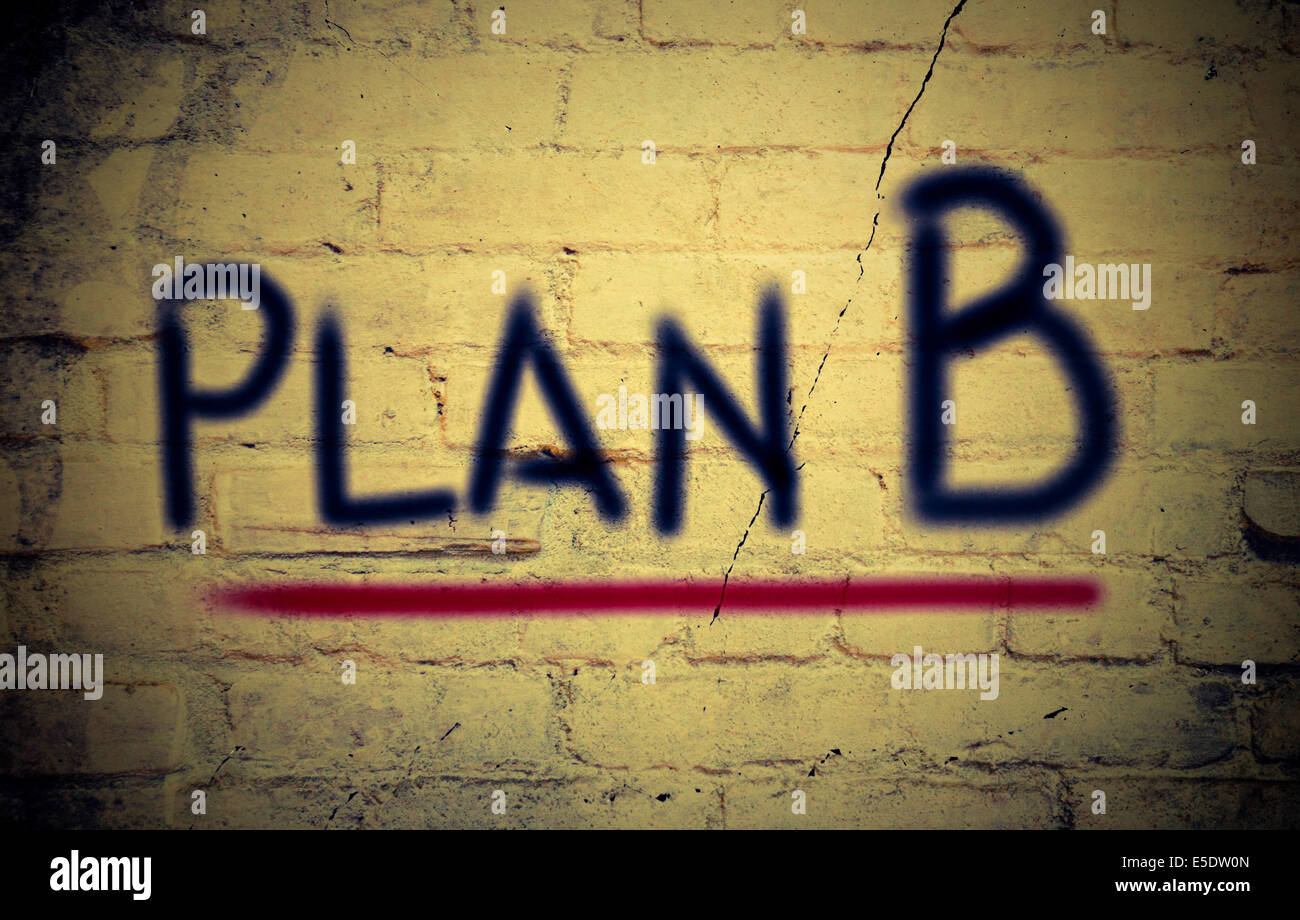 Plan B Konzept Stockfoto