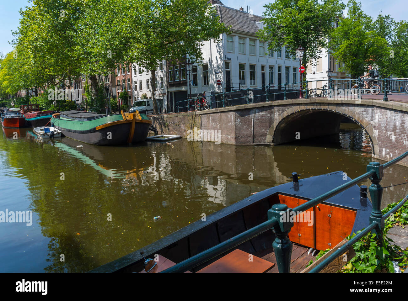 Amsterdam, Holland, Niederlande, Blick auf die Stadt in Viertel, Stockfoto