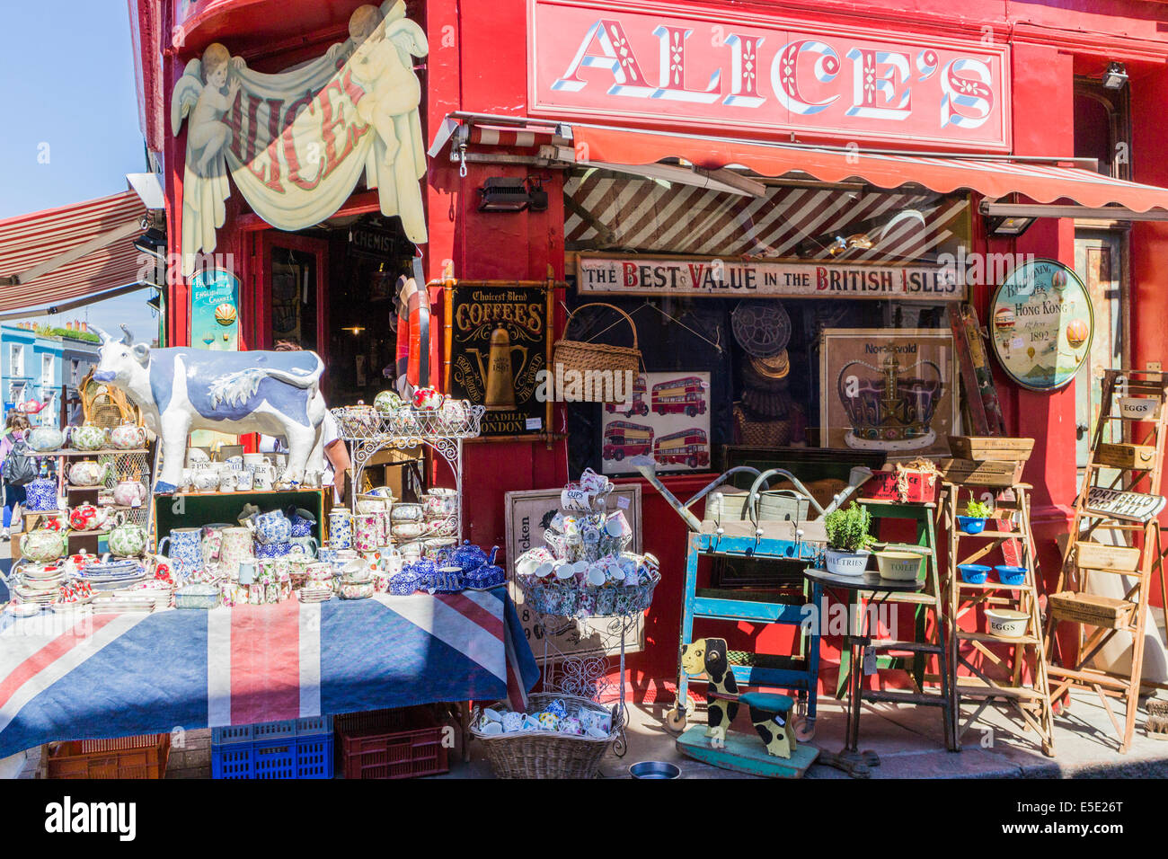 Der Portobello Road Market - London Stockfoto
