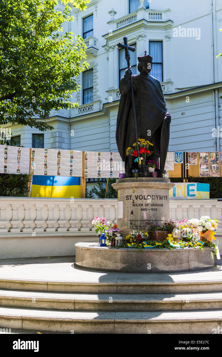 St. Volodymyr Herrscher der Ukraine Denkmal - London Stockfoto