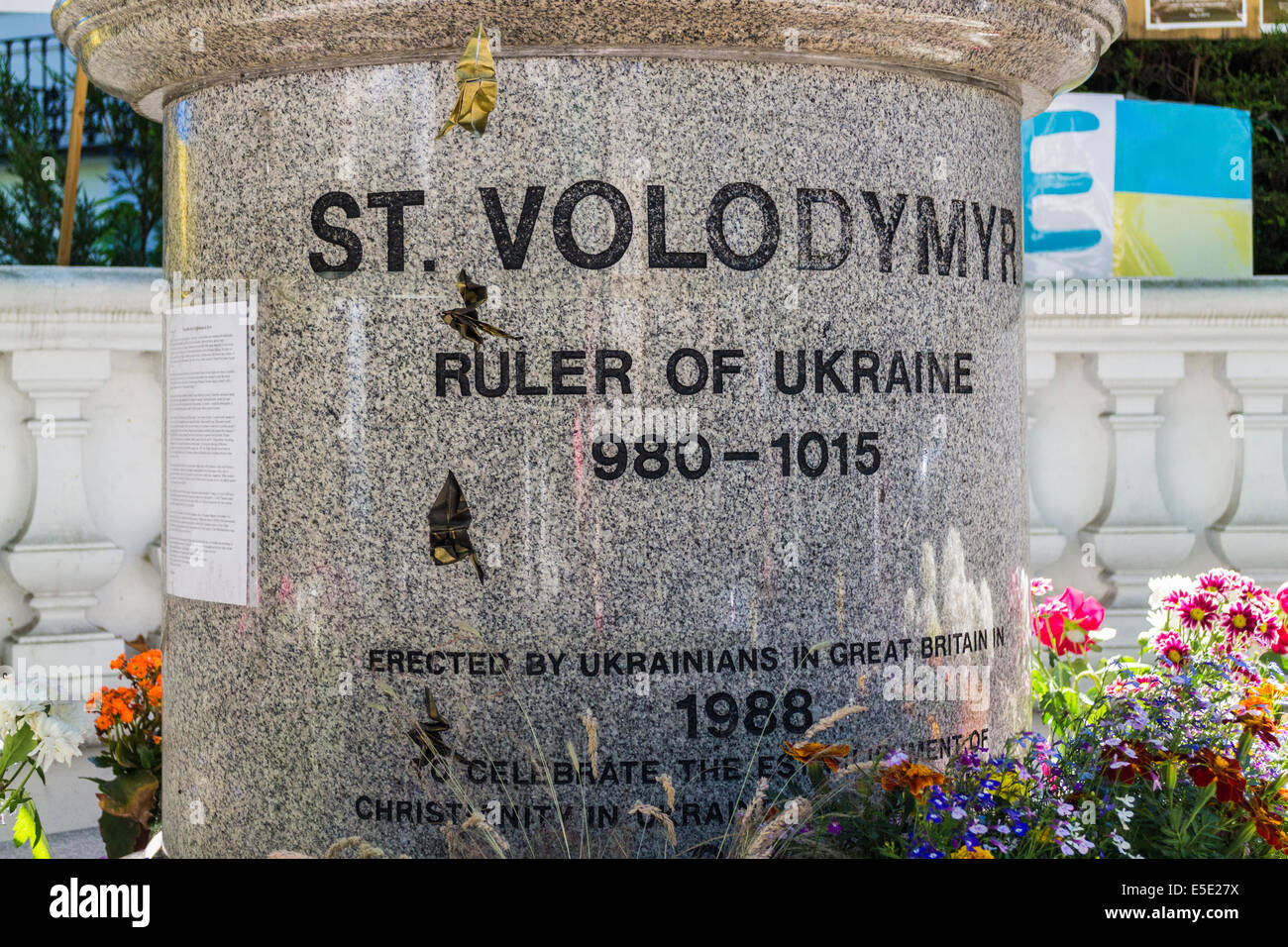 St. Volodymyr Herrscher der Ukraine Denkmal - London Stockfoto
