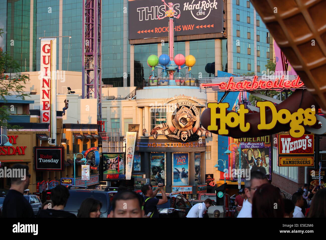 Clifton Hill touristischen Streifen in Niagara Falls, Ontario Stockfoto