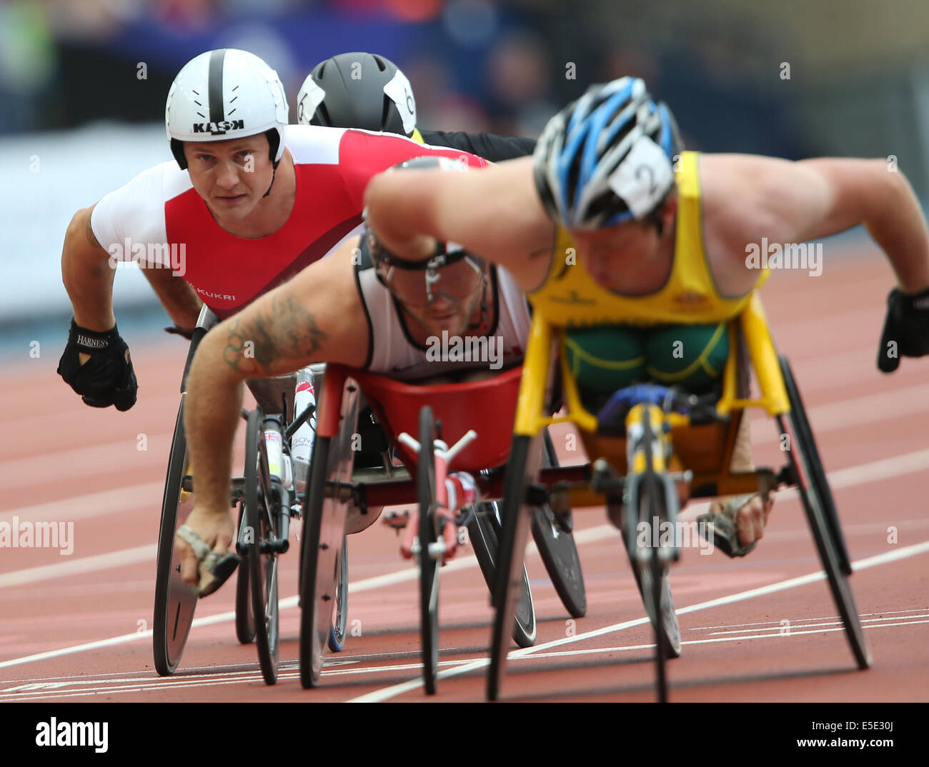 DAVID WEIR ENGLAND HAMPDEN PARK GLASGOW Schottland 29. Juli 2014 Stockfoto