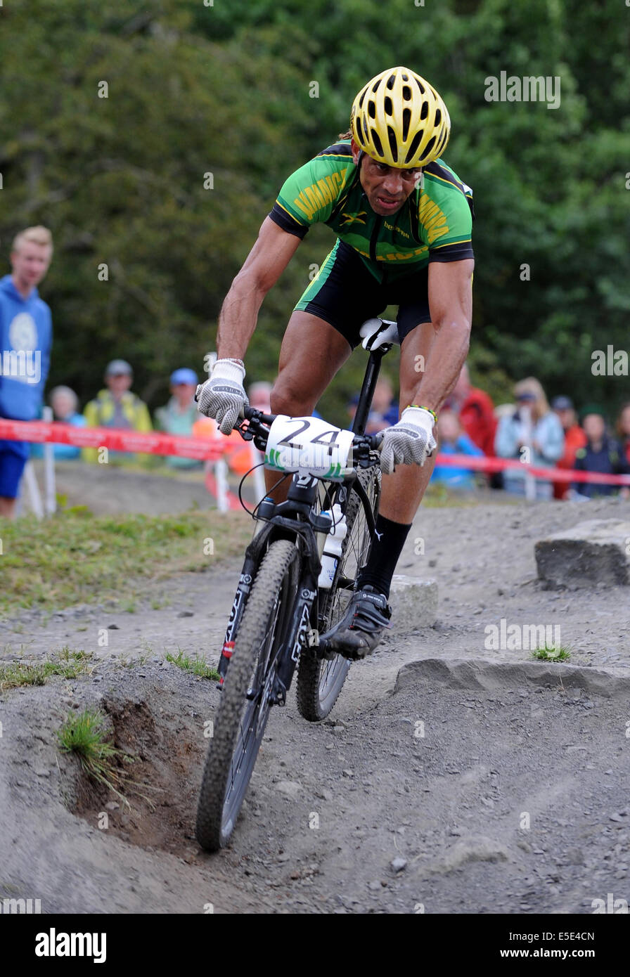 ROBERT BARNES Jamaika CATKIN BRAES GLASGOW Schottland 29. Juli 2014 Stockfoto