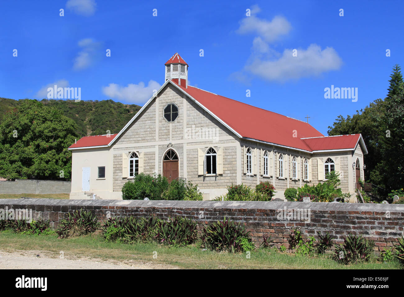Str. Pauls anglikanische Kirche St. John Antigua Barbuda in der Karibik kleine Antillen Karibik. Stockfoto