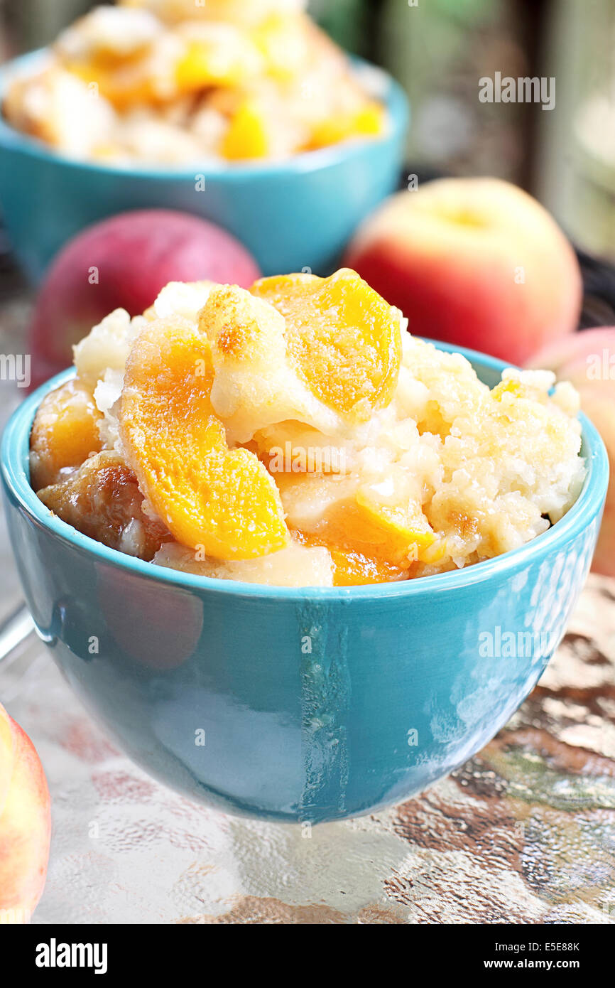 Peach Cobbler Stockfoto