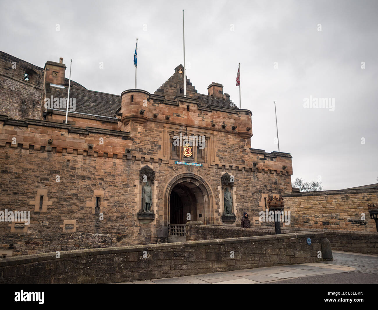 Edinburgh Castle gate Stockfoto