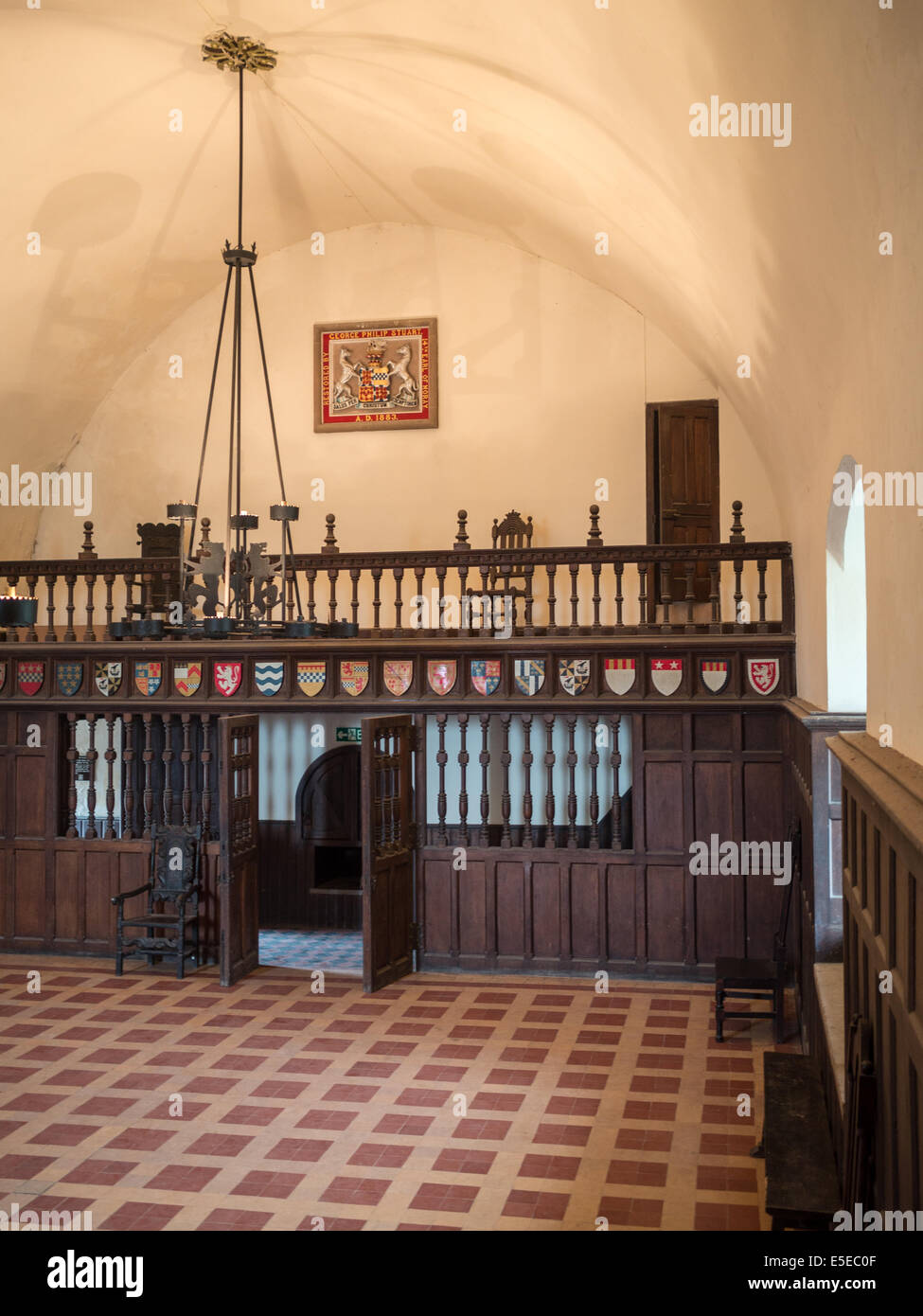 Doune Castle Herrscherhalle Stockfoto